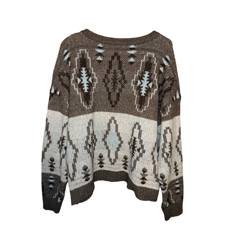 Women’s Aztec Pattern Sweater - Picture 2 of 5